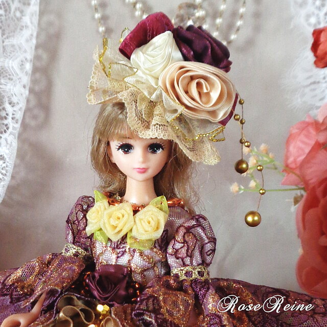 ★サマーセール★ルノワールの夢 アンティークゴールドの豪華フリルドールドレス ルノワール夢の舞踏会 ブリリアントチュールとアンティークゴールド