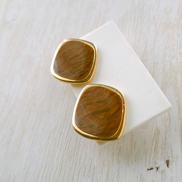 bergère》 wood pattern enamel rhombus ベルジェール ヴィンテージ
