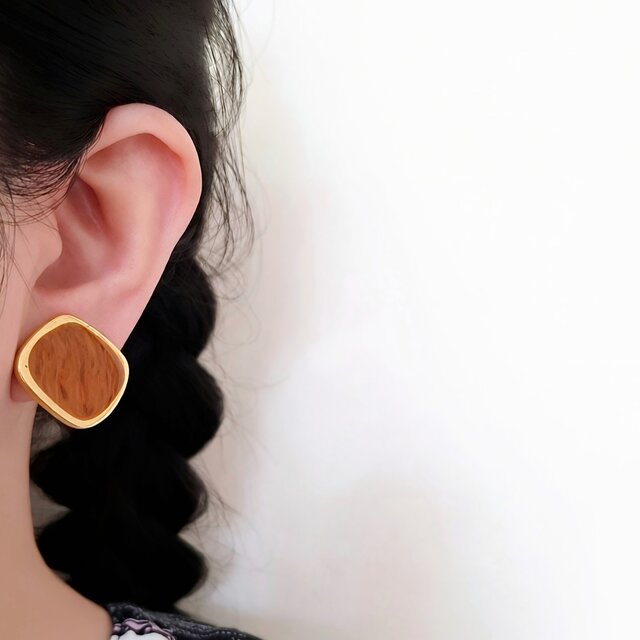 bergère》 wood pattern enamel rhombus ベルジェール ヴィンテージ