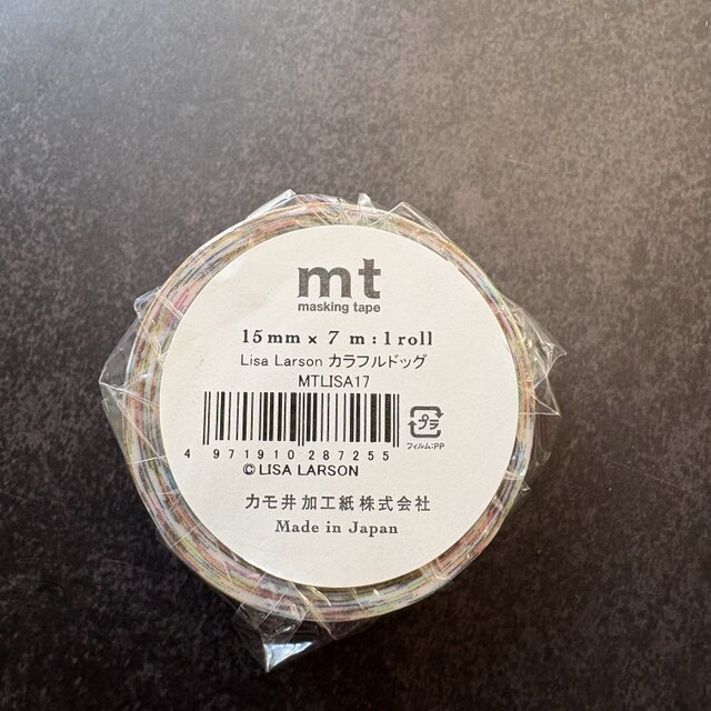 Lisa Larson×mt⋆༶⠜リサラーソン カラフルドッグ マスキングテープ