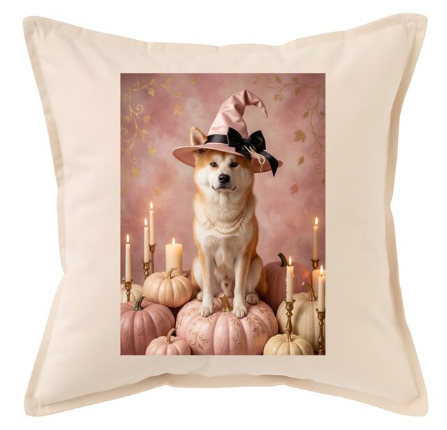 犬（秋田犬）クッション 45cm ハロウィン限定アート | iichi 日々の