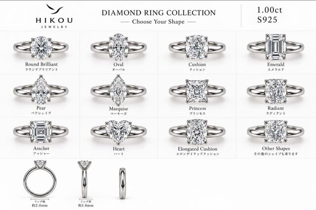 1.00ct ラボグロウンダイヤモンドリング｜S925｜IGI鑑定書付き｜選べる