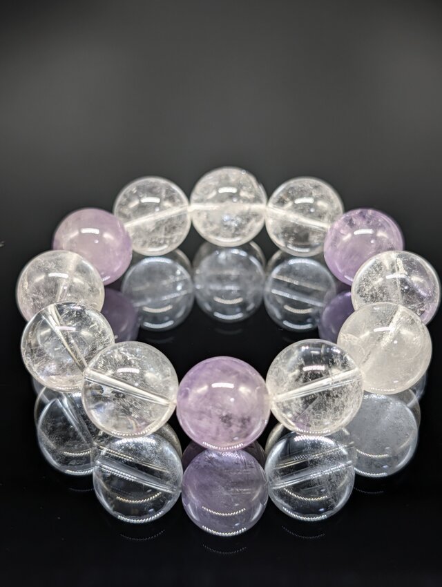パワーストーン】ラベンダーアメジスト ヒマラヤ水晶(ガネーシュ