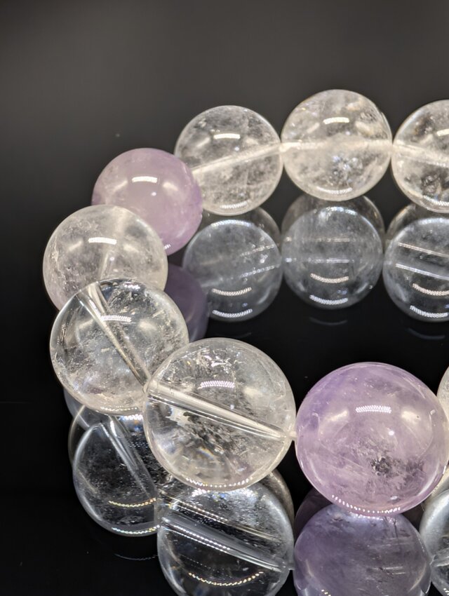 パワーストーン】ラベンダーアメジスト ヒマラヤ水晶(ガネーシュ