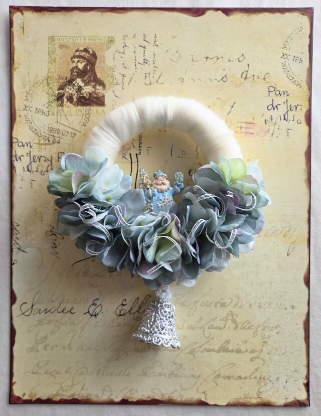 white × blue wreath | iichi 日々の暮らしを心地よくするハンドメイド