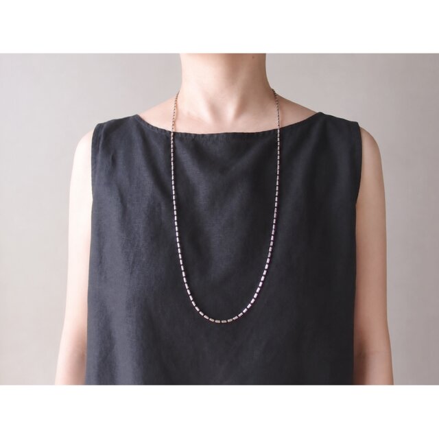 SV】Hematite × Black Spinel Necklace／ヘマタイト ロングネックレス