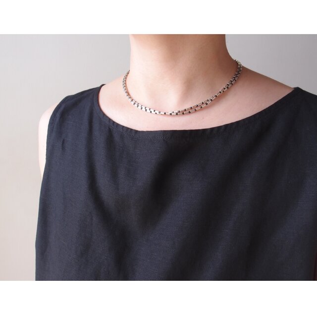SV】Hematite × Black Spinel Necklace／ヘマタイト ロングネックレス