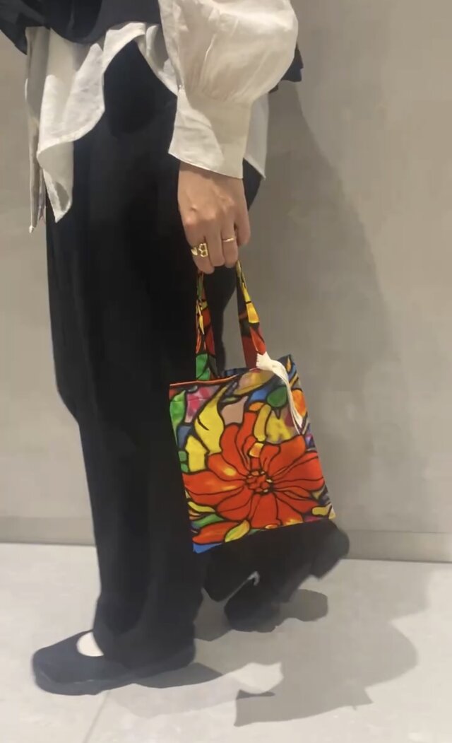 tenです 小さなお花屋さんのト―トバック Tote bag mini -flower- | iichi 日々の暮らしを心地よくする