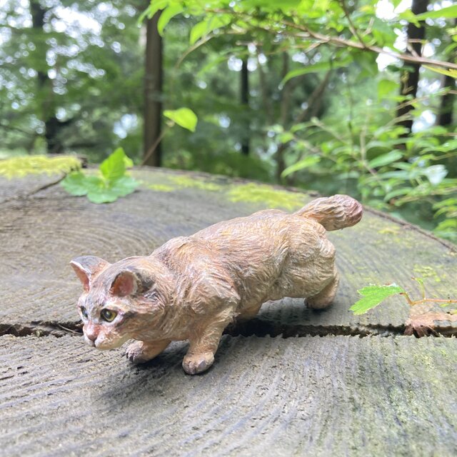 ソマリ森の扉を開く（木彫りの猫の置物） | iichi 日々の暮らしを
