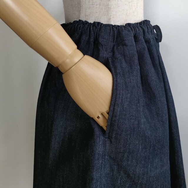 岡山デニム〈インディゴデニム×千鳥格子デニム〉 アシンメトリー