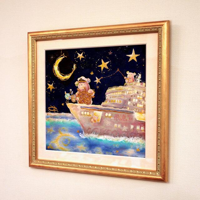 原画・月夜の気分はCaptain Confetti☆ （額装） | iichi 日々の暮らし