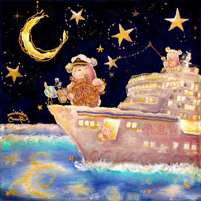 原画・月夜の気分はCaptain Confetti☆ （額装） | iichi 日々の暮らし