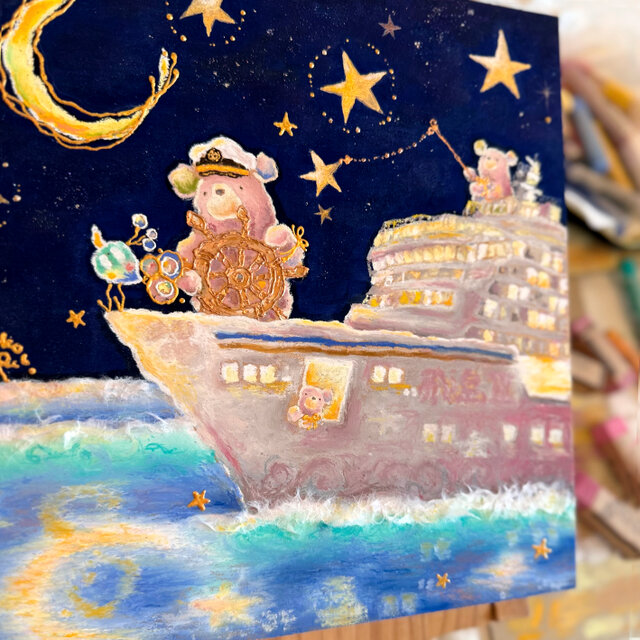原画・月夜の気分はCaptain Confetti☆ （額装） | iichi 日々の暮らし