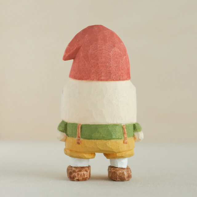 お庭 の トントゥ】 ミニチュア ガーデン 森 小人 木製 木彫り 置物