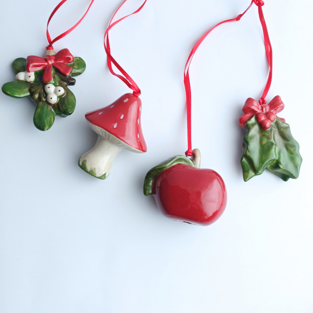 【新品】❤︎希少❤︎ヴィレロイ&ボッホ★クリスマスオーナメント★4個セット Villeroy & Boch ｜ Nature ビレロイ＆ボッホ クリスマス オーナメント
