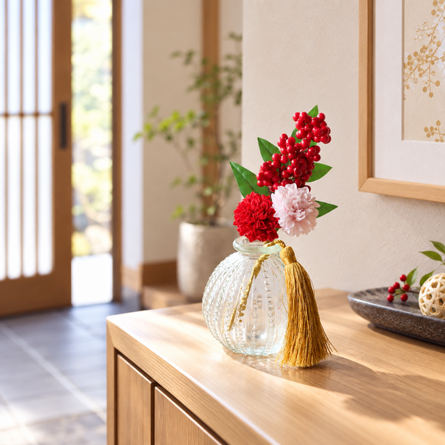 早割/ 華やぎを彩る結い水引き飾り❁南天/ 水引き飾り 縁起物 お正月