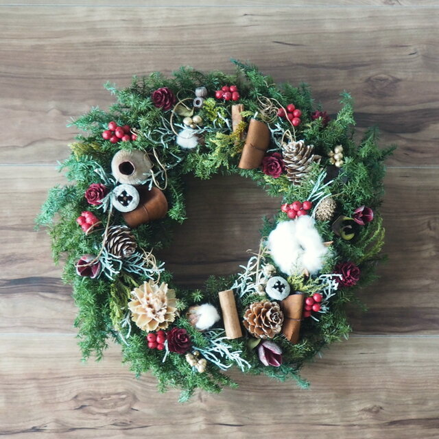 2.クリスマスリース Christmas Wreath | iichi 日々の暮らしを心地よくするハンドメイドや