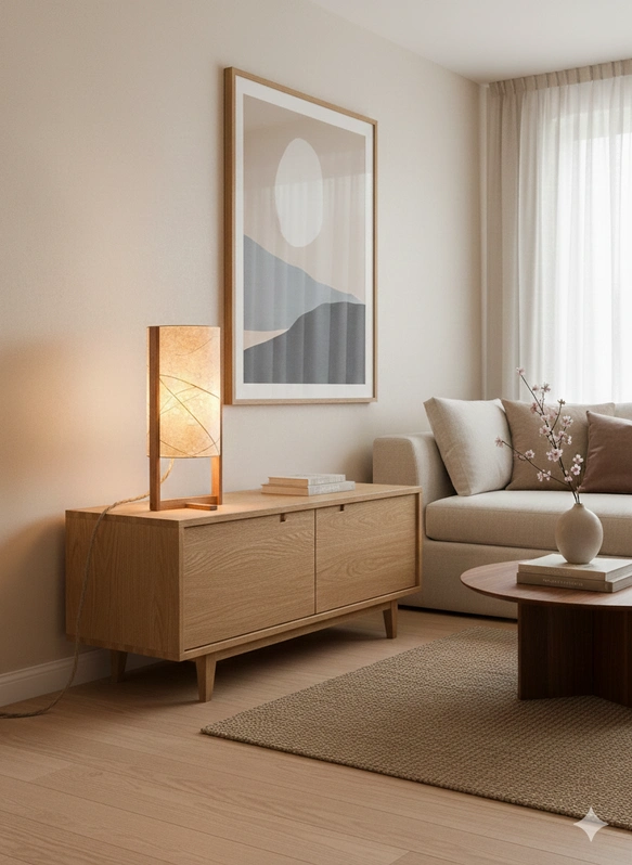 Handmade Washi Lampshade “LIN(凛)” – 和紙/ランプシェード/テーブル