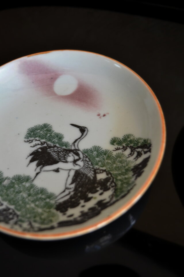 印判手 松鶴図皿 二枚組 Japan Craft 直径13cm | iichi 日々の