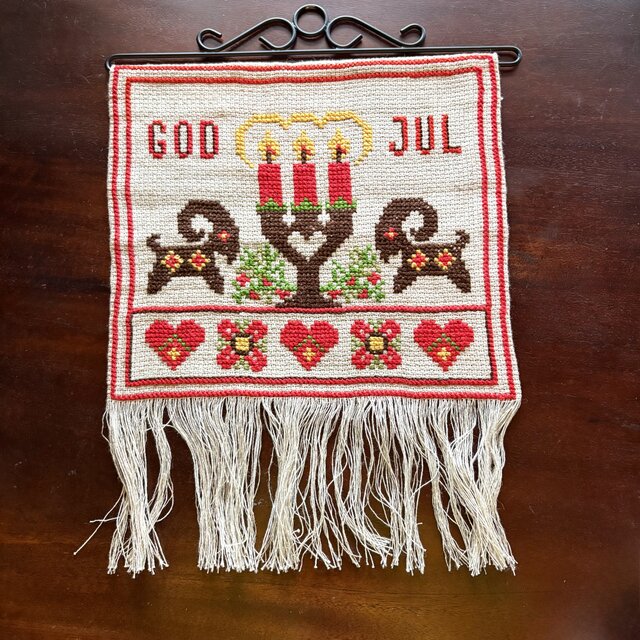 Sweden vintage christmas tapestry ⁎༶✧✻ヴィンテージ クリスマス