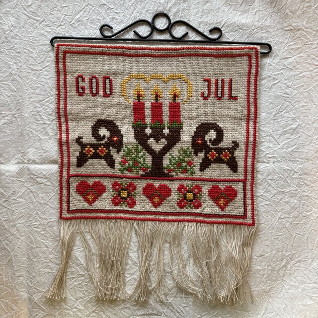 Sweden vintage christmas tapestry ⁎༶✧✻ヴィンテージ クリスマス