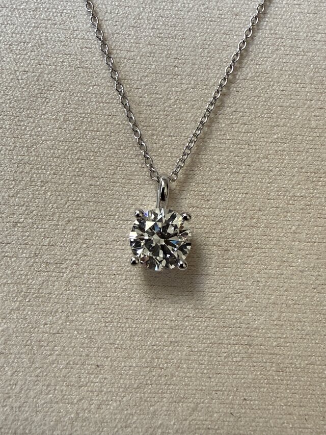 1ct ラボグロウンダイヤモンド 一粒ネックレス｜Pt950 プラチナ・F