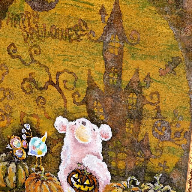 絵画 HAPPY 原画・HAPPY HALLOWEEN 〜enjoy the spooky season （額装）受注制作