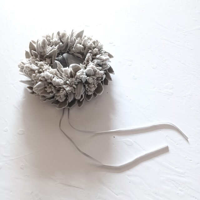 魔女の棲む森 ～ 雪の日の花畑 ～ dried-botanical wreath tree