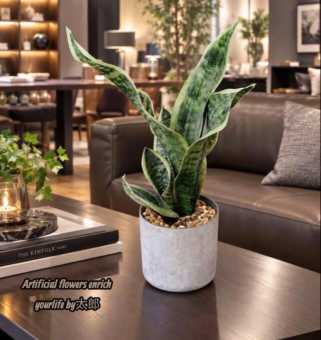 光触媒 人工観葉植物 ウォールグリーン フェイクグリーン サンスベリア