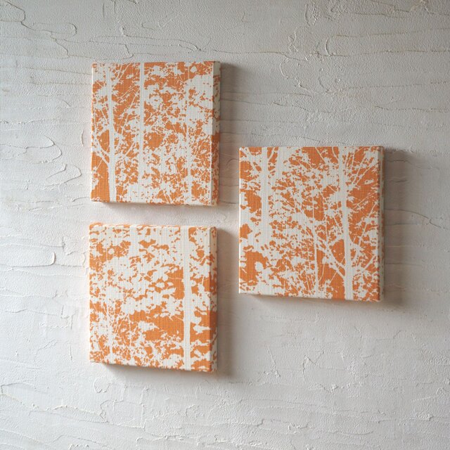 木々の物静かなファブリックパネル3枚セット SS orange puu | iichi