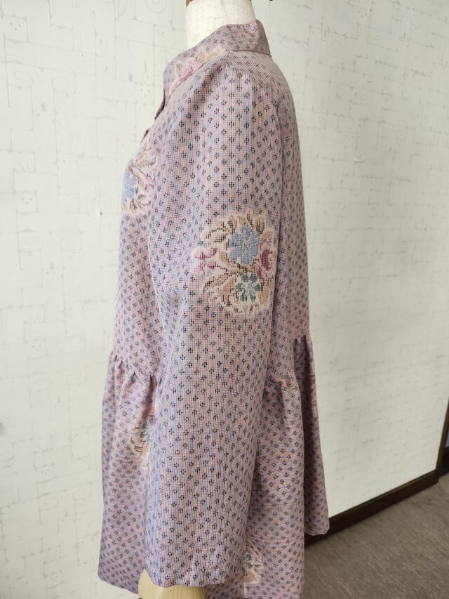 着物リメイク スタンドカラーチュニック | iichi 日々の暮らしを