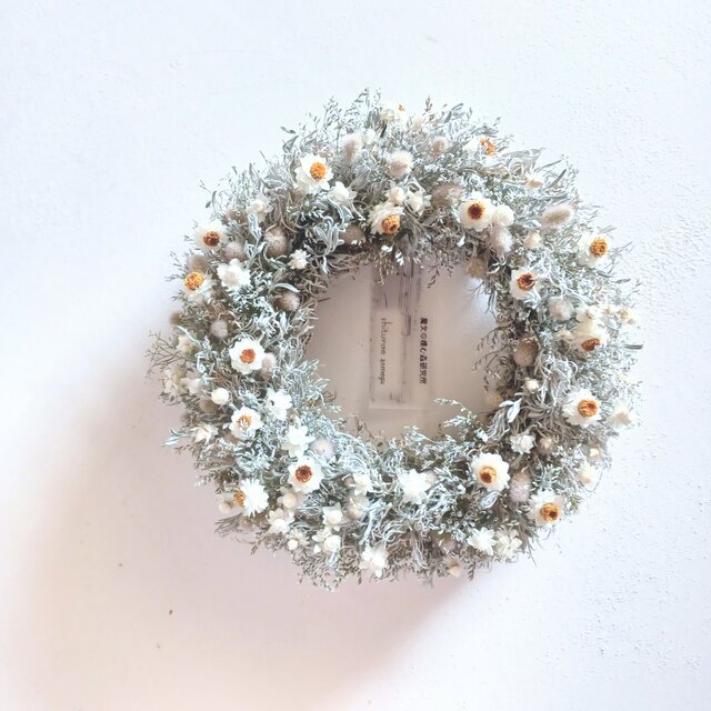 魔女の棲む森 ～ blanche champêtre ～ dried-botanical autumn wreath