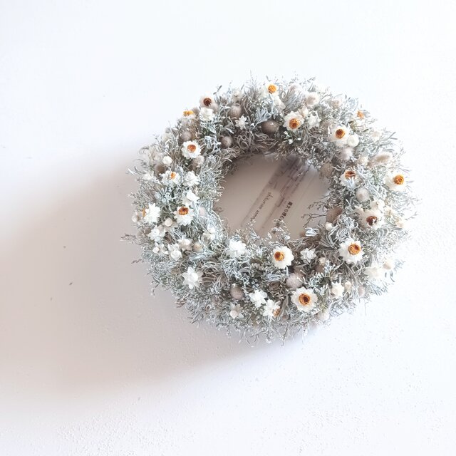 魔女の棲む森 ～ blanche champêtre ～ dried-botanical autumn wreath