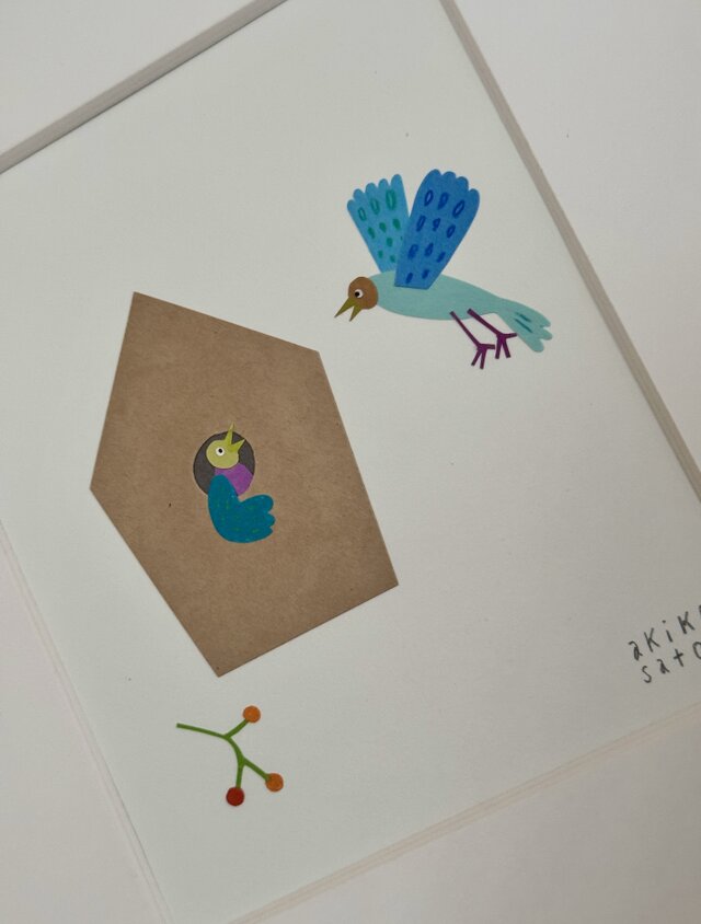原画｜「こんにちは」2015年作 額装込 | iichi 日々の暮らしを心地よく