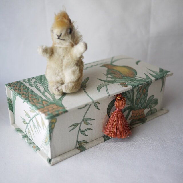 カルトナージュ 鳥と植物 マルチボックス ドイツ ファブリックボックス