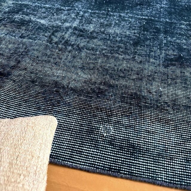 114×214 ブルーデニムカラー オーバーダイ トルコヴィンテージラグ