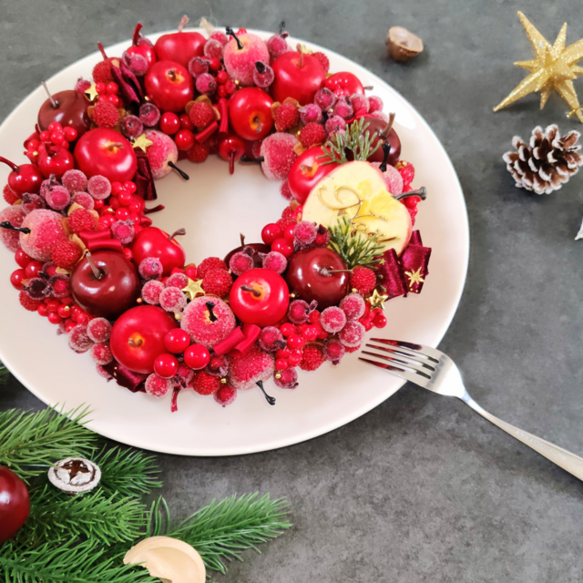 26 クリスマス早割 La Pommeraieのクリスマスリース☆23㎝ | iichi