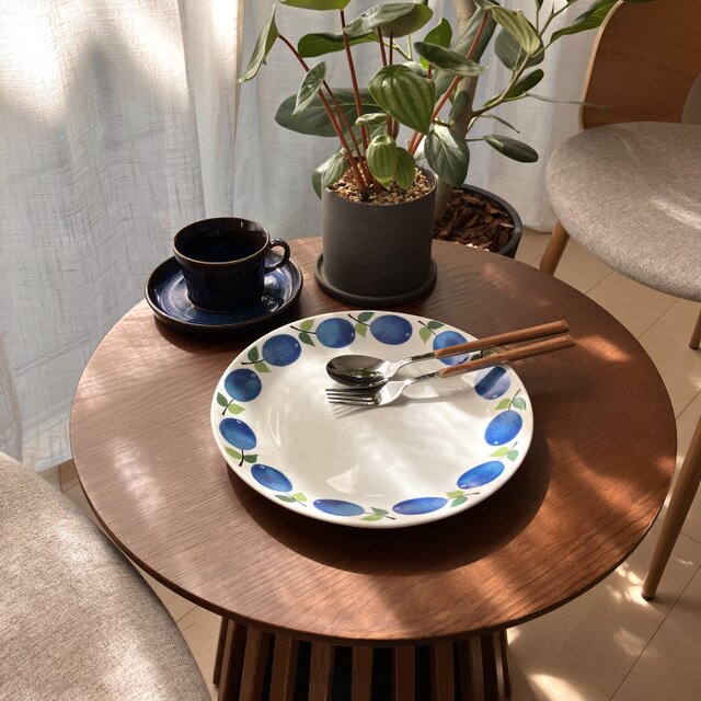 【レア美品】Gustavsberg Prunus プレート ヴィンテージ25㌢ 25cm】青い果実のプレート A＊PRUNUS＊北欧｜Gustavsberg | iichi