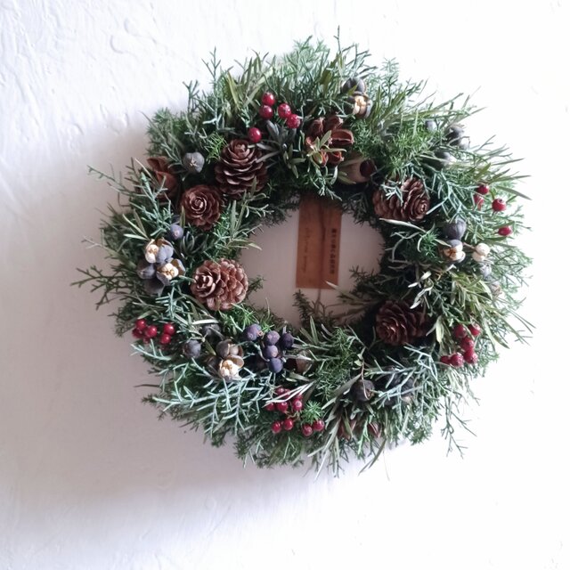 魔女の棲む森 ～木の実と詩～ dried-botanical wreath Halloween