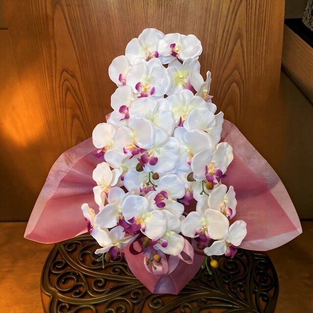 光触媒 人工観葉植物 ウォールグリーン フェイクグリーン 造花 胡蝶蘭