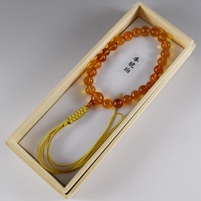 1点もの】12mm 本琥珀 念珠 送料無料 K167 | iichi 日々の暮らしを