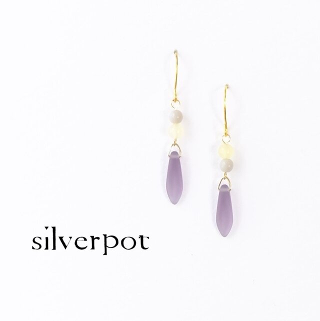 d239-41【菖蒲】ドロップのアレンジピアス（パーツ変更可能）14kgf