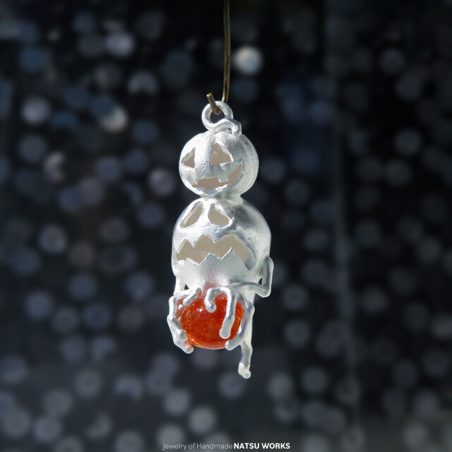 おばけのピアス / Gem & Ghost Charm 2026ハロウィン サンストーン