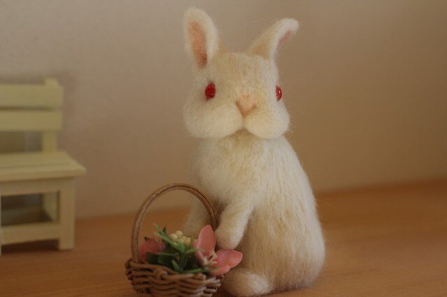 花摘み☆手乗り羊毛うさぎサン☆ネザーの画像1枚目