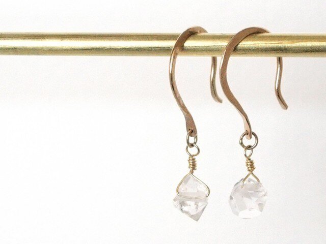 K10 Herkimer Diamond Earringsの画像1枚目