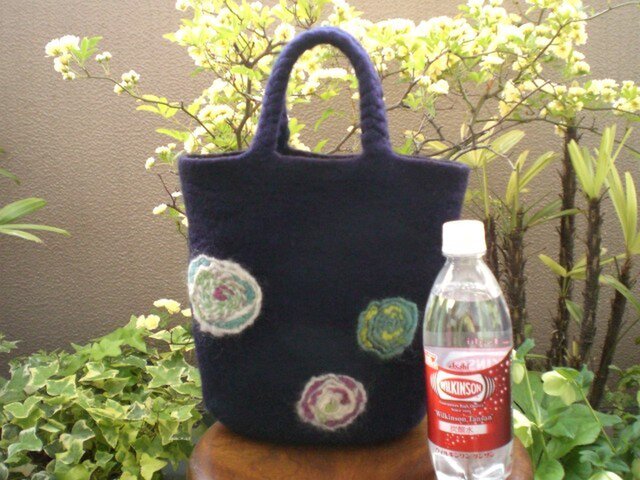 L.様ご予約品 ミニトートバッグ (茄子紺)の画像1枚目