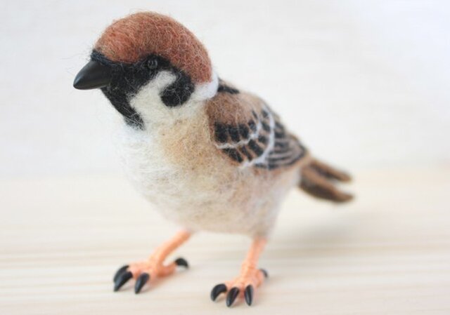 羊毛フェルト スズメ | iichi 日々の暮らしを心地よくする