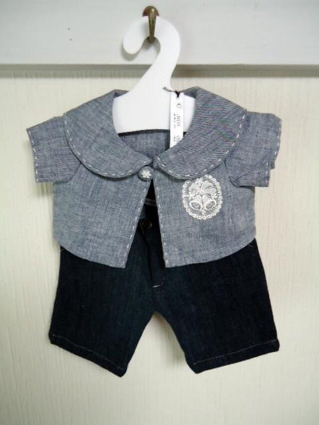 ダッフィーお洋服 綿麻ジャケット(紺)の画像1枚目