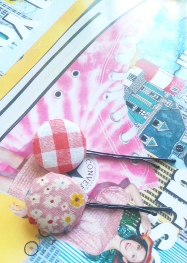 .☆.。.:*・くるみボタンピン.☆.。.:*・゜の画像1枚目