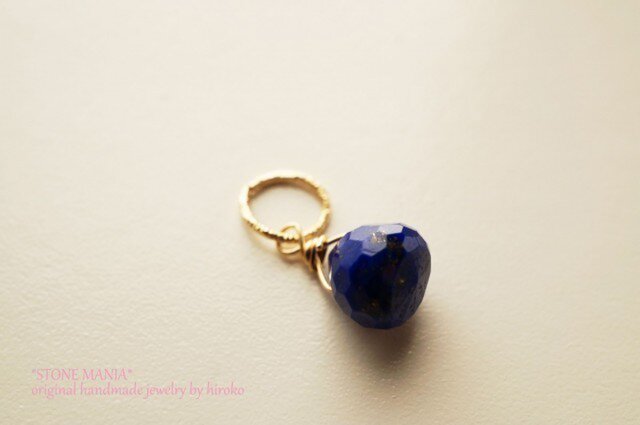♡14kgf♡amulet♡charm♡ラピス♡の画像1枚目
